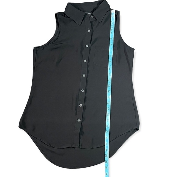 Rue 21 Sheer Black Sleeveless Button Down Blouse sz S - Picture 6 of 10